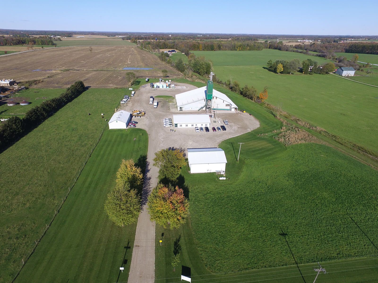 Harriston Agromart arial shot of land and facility