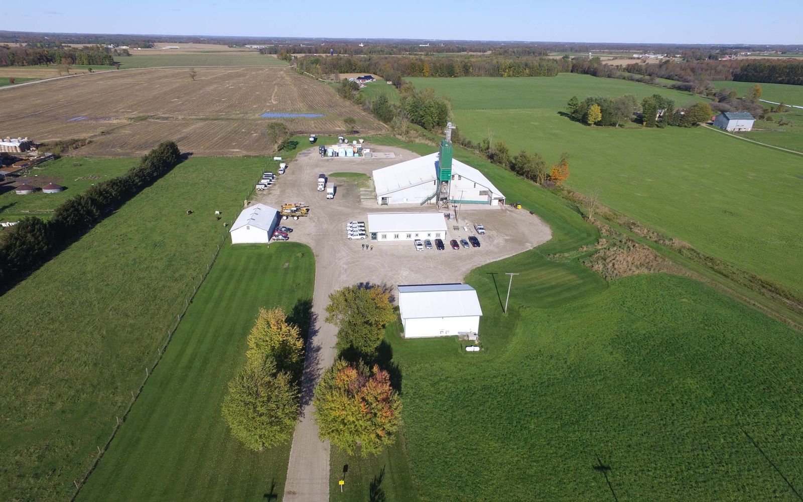Harriston Agromart arial image view of land and facility