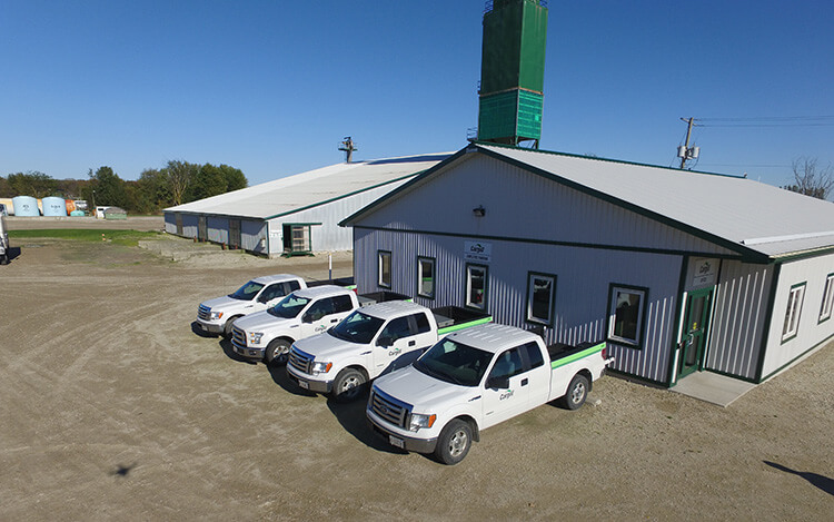 Harriston Agromart Cargill facility and trucks outside